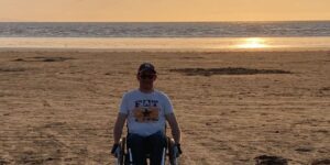 On the Beach, in my Wheelchair